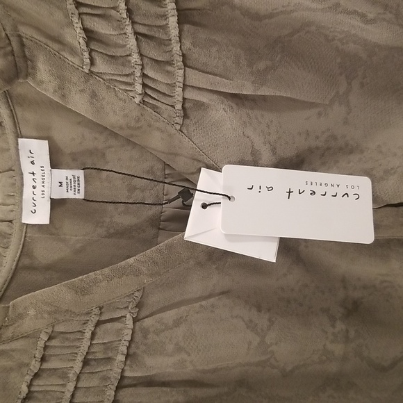 💕CURRENT AIR💕 Button Down Sleeveless Blouse Python Snakeskin Print Medium NWT - Picture 10 of 12